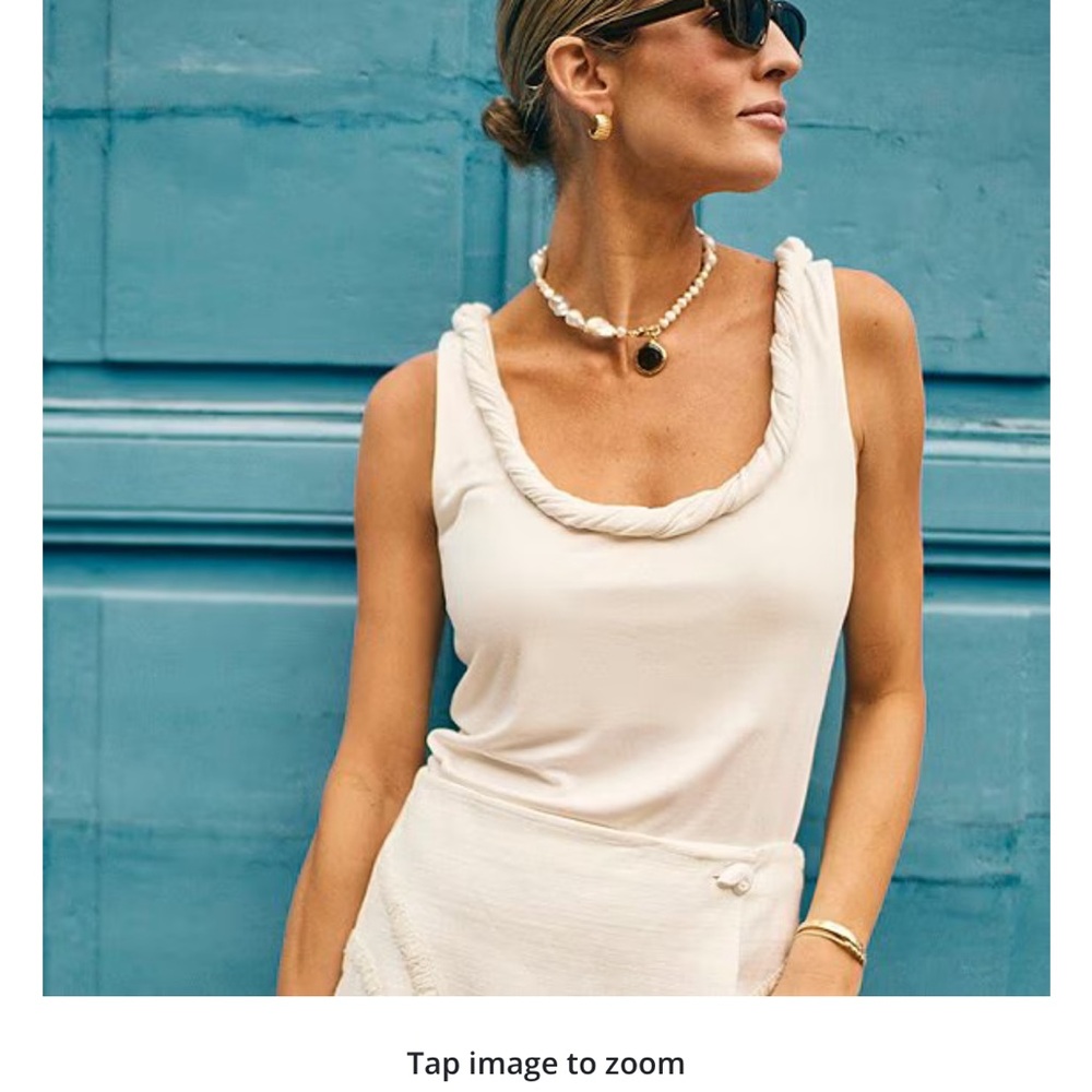 Antonio Melani x M.G. Style Gray Scoop Neck Sleeveless Tie Back Top